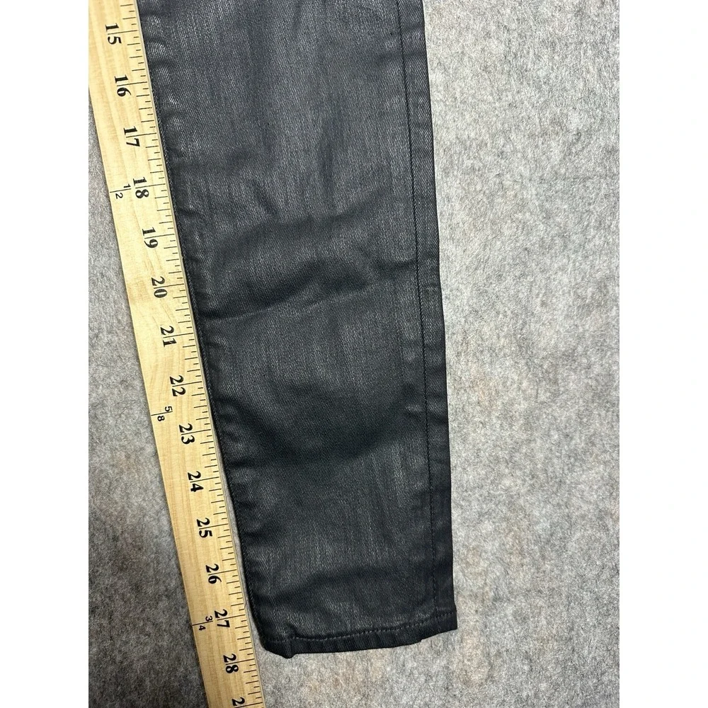 AG ADRIANO GOLDSCHMIED Black Coated The Absolute Legging Extreme Skinny Jean 27R